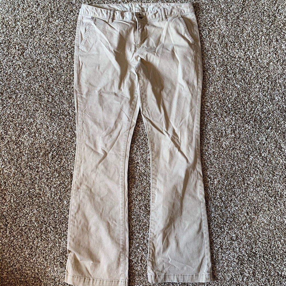 Bootcut khaki pants